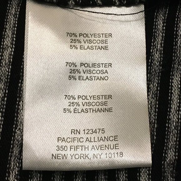 Jones New York Modern Grey and Black Pinstripe Wrapover Sweater - Picture 11 of 16